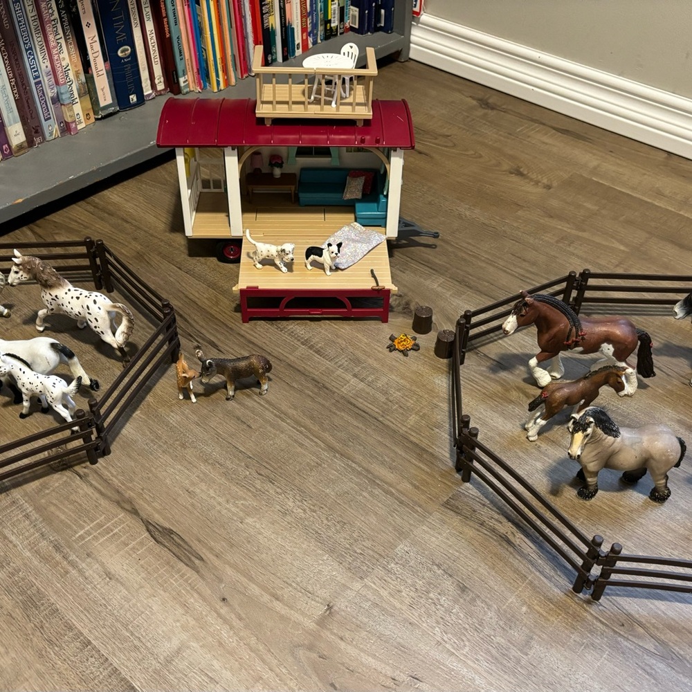 Schleich Camping and Horse set